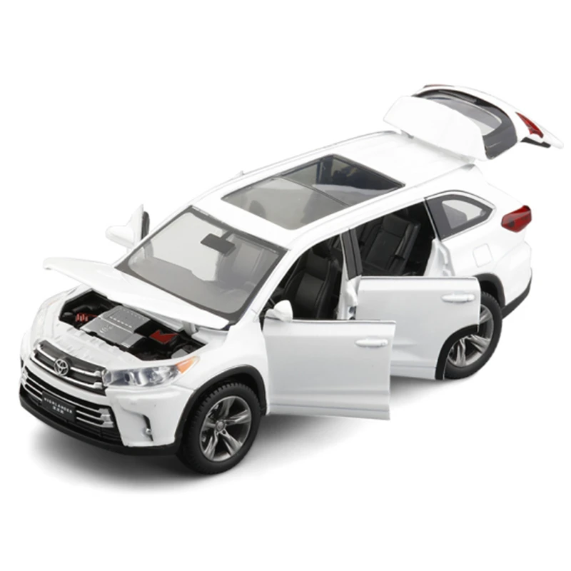 1:32 Scale White Toyota Highlander Diecast Model 2 1:32 Scale White Toyota Highlander Diecast Model - Image 2
