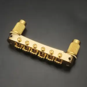 Guitar Tune-O-Matic Roller Saddle Bridge Gold 10 S286f3fd8465f42b0b893be0c25cf18a08