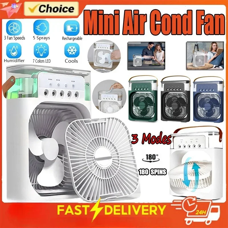 Portable Humidifier Fan with Colorful LED Lights 3 Portable Humidifier Fan with Colorful LED Lights - Image 3