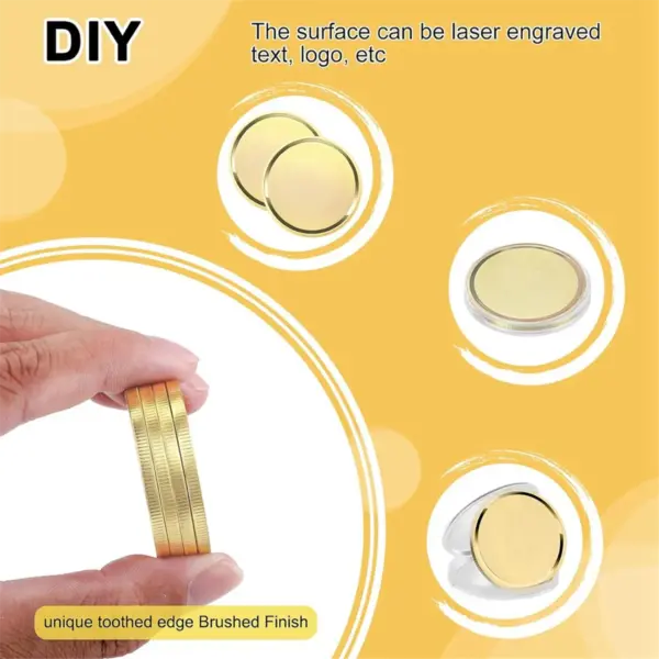 10 Pack Brass Frosted Challenge Coins with Box - Image 4
