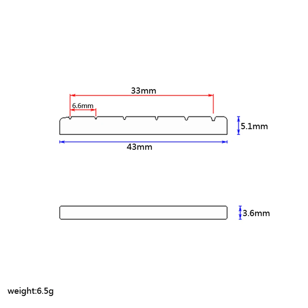 42mm/43mm Slotted Brass String Nut for Bass 5 42mm/43mm Slotted Brass String Nut for Bass - Image 5