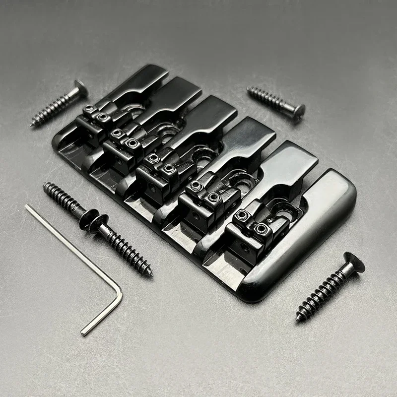 Vintage 5-String Bass Bridge in Chrome, Black, Gold 7 Vintage 5-String Bass Bridge in Chrome, Black, Gold - Image 7