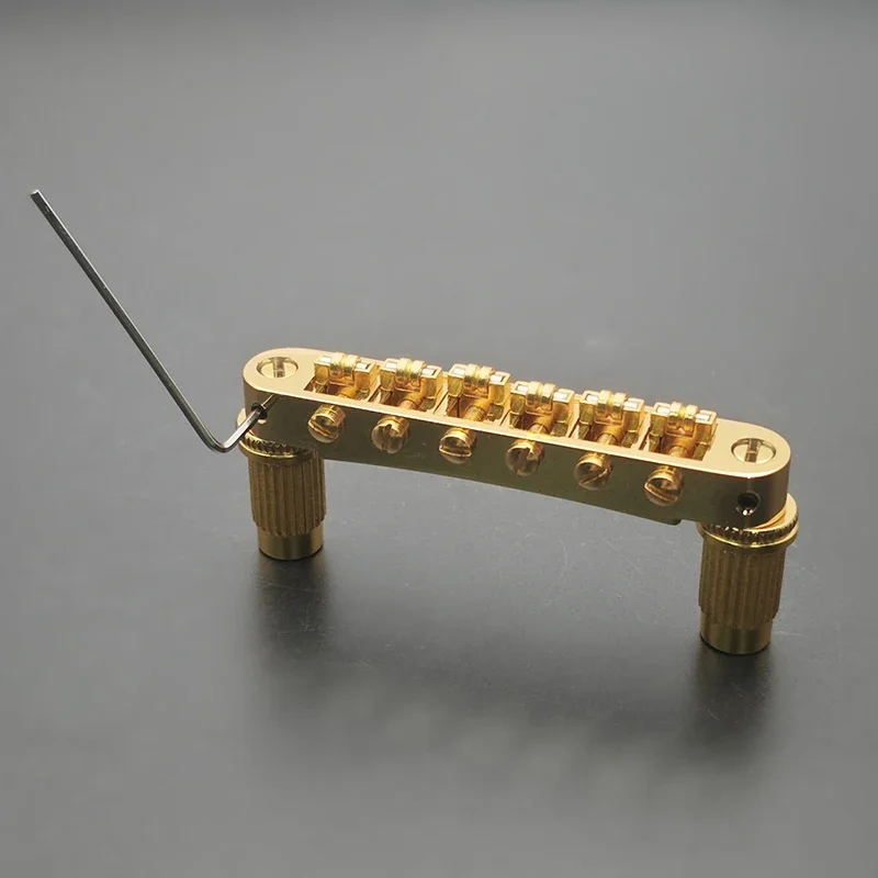 Guitar Tune-O-Matic Roller Saddle Bridge Gold 5 Guitar Tune-O-Matic Roller Saddle Bridge Gold - Image 5