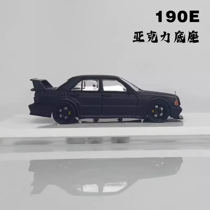 Benz 190E W201 1:64 Diecast Model in Black 5 Benz 190E W201 1:64 Diecast Model in Black - Image 5