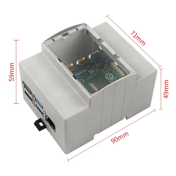Raspberry Pi DIN Rail ABS Case with Heatsink - Image 5