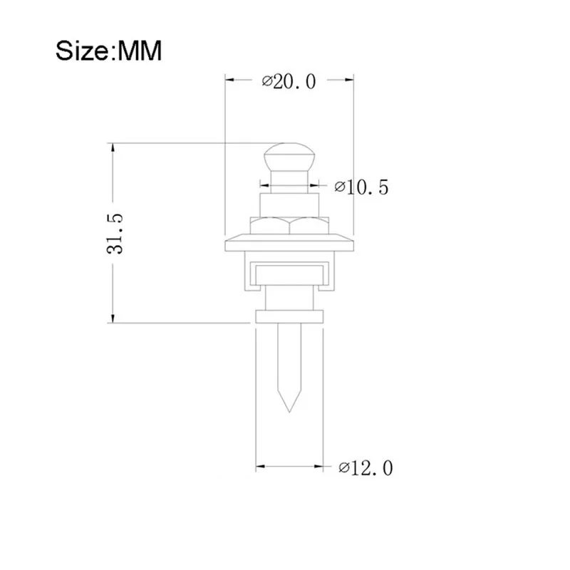 Guitar Strap Lock Set in Black Gold Chrome 5 Guitar Strap Lock Set in Black Gold Chrome - Image 5