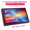 7 Inch Portable IPS Monitor 1024x600 HDMI VGA