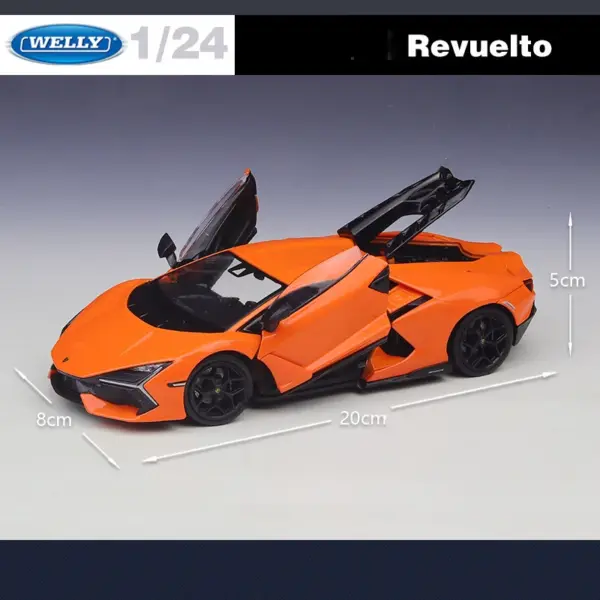 Lamborghini Revuelto 1:24 Scale Diecast Model - Image 4