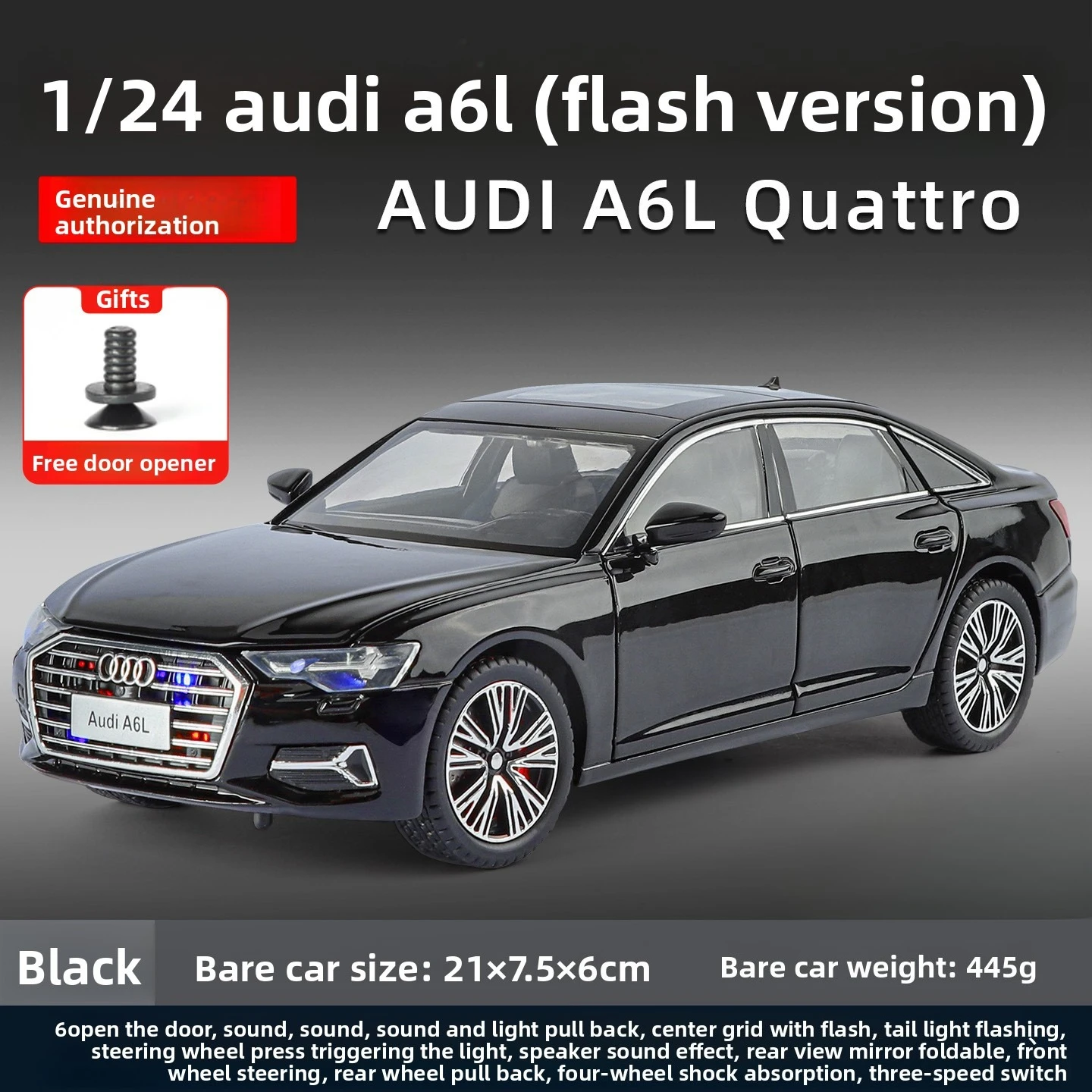 Audi A6L Quattro 1:24 Diecast Model Car 8 Audi A6L Quattro 1:24 Diecast Model Car - Image 8