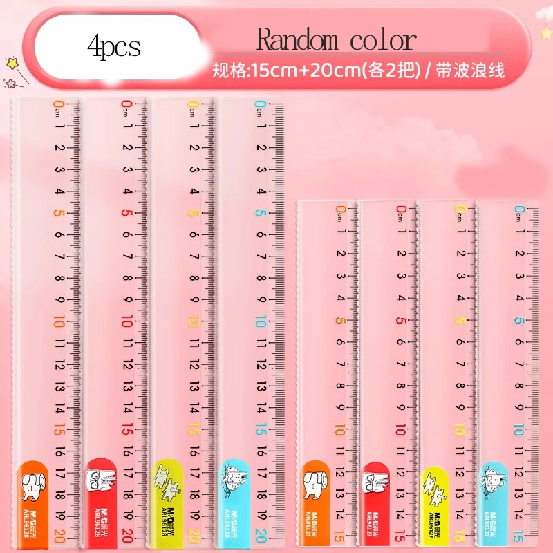 Colorful Plastic Rulers Set for Students 7 Colorful Plastic Rulers Set for Students - Image 7