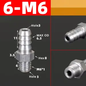 M3 to M16 Metric Hose Barb Fittings 58 S2d48353a3e0b4af9b69292a0271c0cbcD