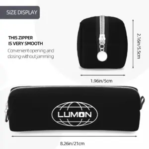 Lumon Logo Leather Pencil Case in Black and Blue 16 S2d9e626af8c54c4e8da40ebb04bc6506Y
