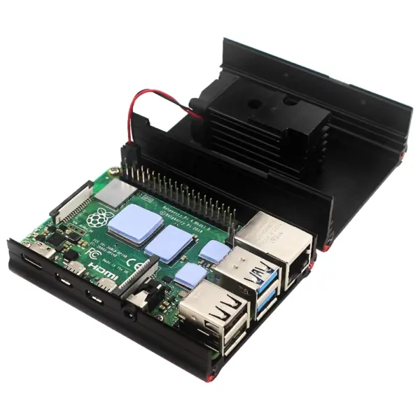 Raspberry Pi 4 Aluminum Case with Fan and Heatsinks - Image 2