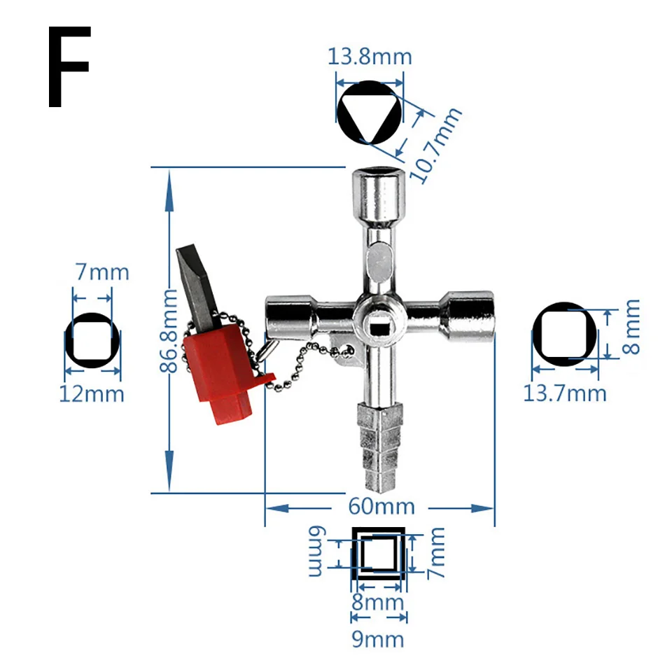 Multifunction Cross Switch Square Key Wrench 5 Multifunction Cross Switch Square Key Wrench - Image 5