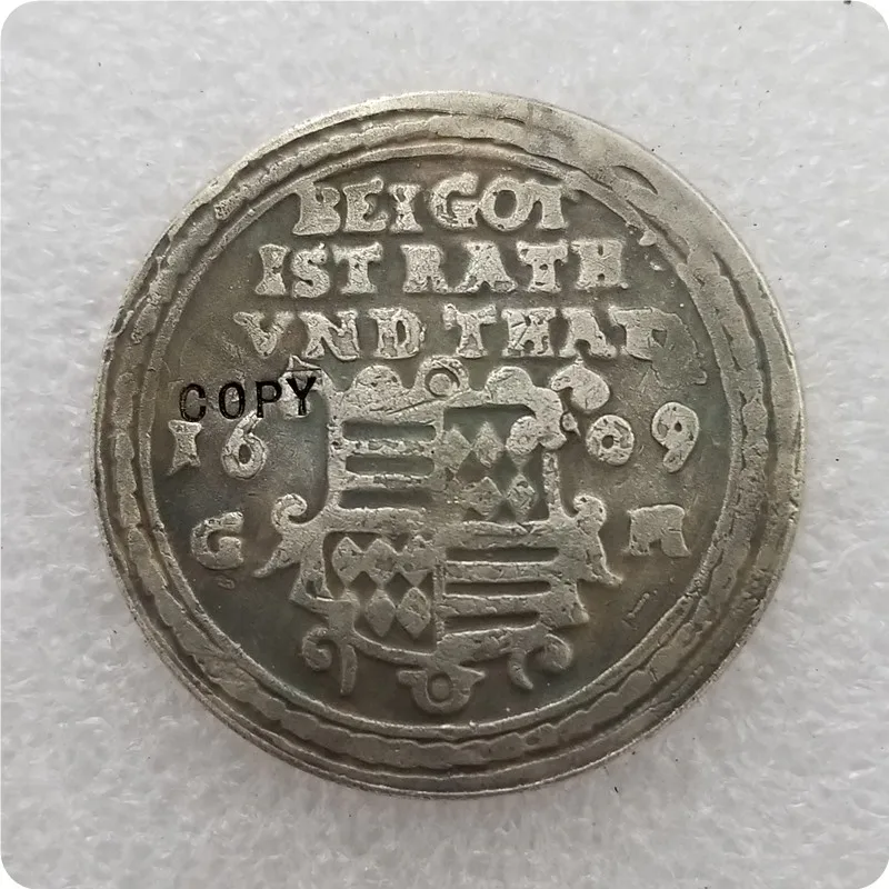 Thaler Mansfeld 1609 Replica Coin Collectible 2 Thaler Mansfeld 1609 Replica Coin Collectible - Image 2