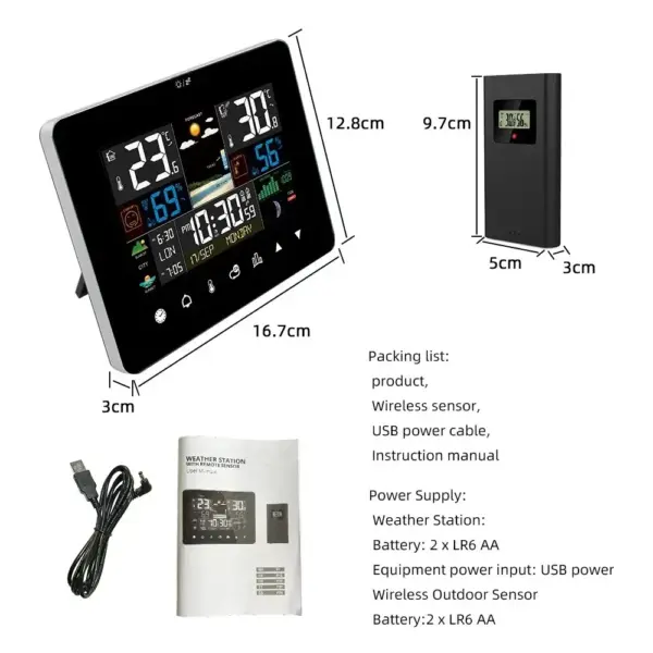 Multifunctional Weather Station with Wireless Sensor - Image 5