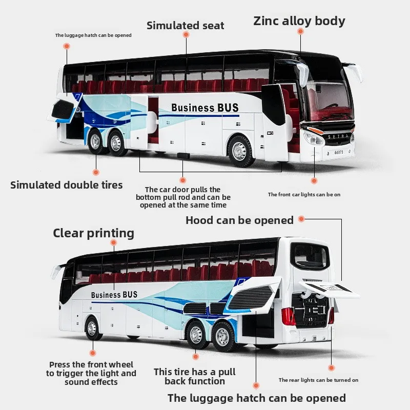 SETRA Luxury Bus 1/32 Scale Diecast Model 3 SETRA Luxury Bus 1/32 Scale Diecast Model - Image 3