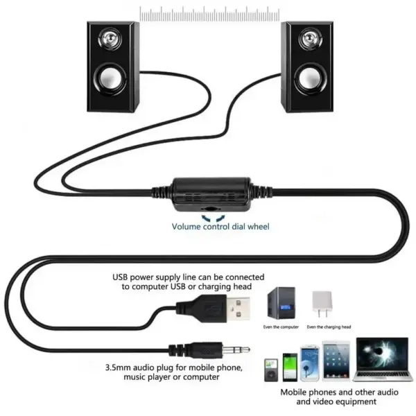 Wooden Speakers with USB and 3.5mm Input - Image 2
