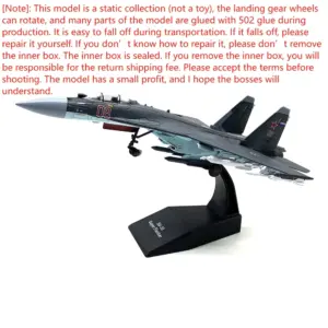 Su-35 Fighter Aircraft 1:100 Scale Model 13 S32ce08ce59a64ea9b050a686014d94a5A