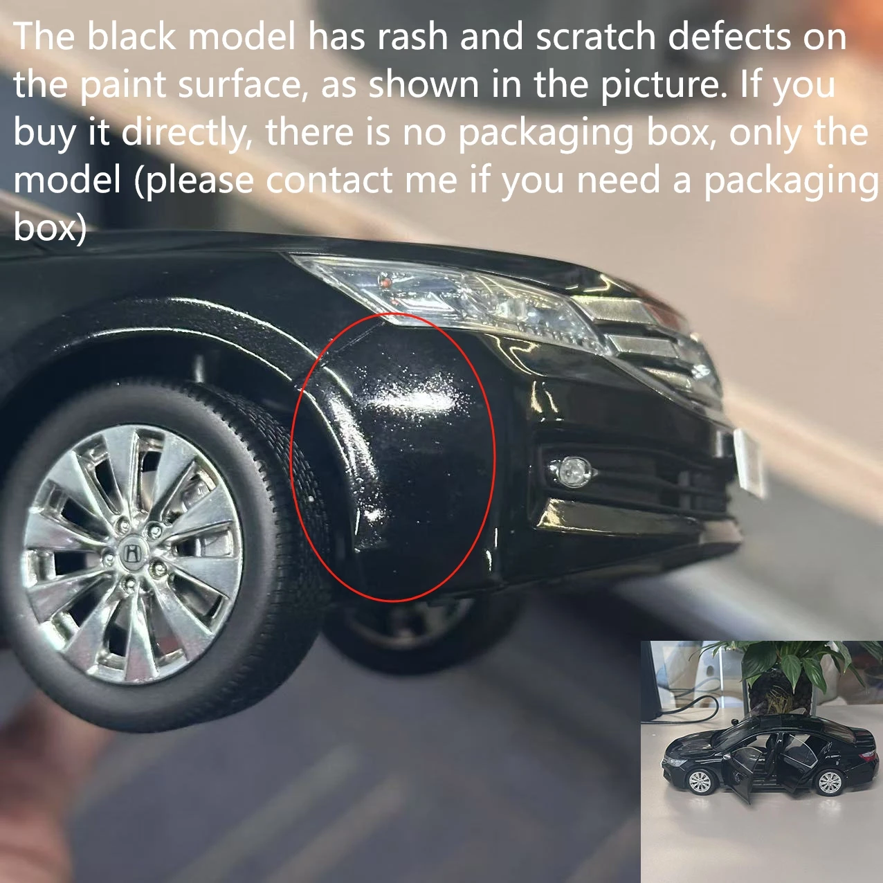 1:18 Scale Die-Cast Model Honda Accord White 8 1:18 Scale Die-Cast Model Honda Accord White - Image 8