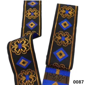 Vibrant 5cm Jacquard Ribbons - 7 Meters 111 S342ee08b238546c19a33474c4afc47e91