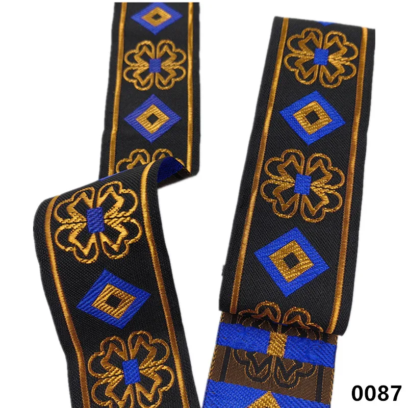 Vibrant 5cm Jacquard Ribbons - 7 Meters 54 Vibrant 5cm Jacquard Ribbons - 7 Meters - Image 54