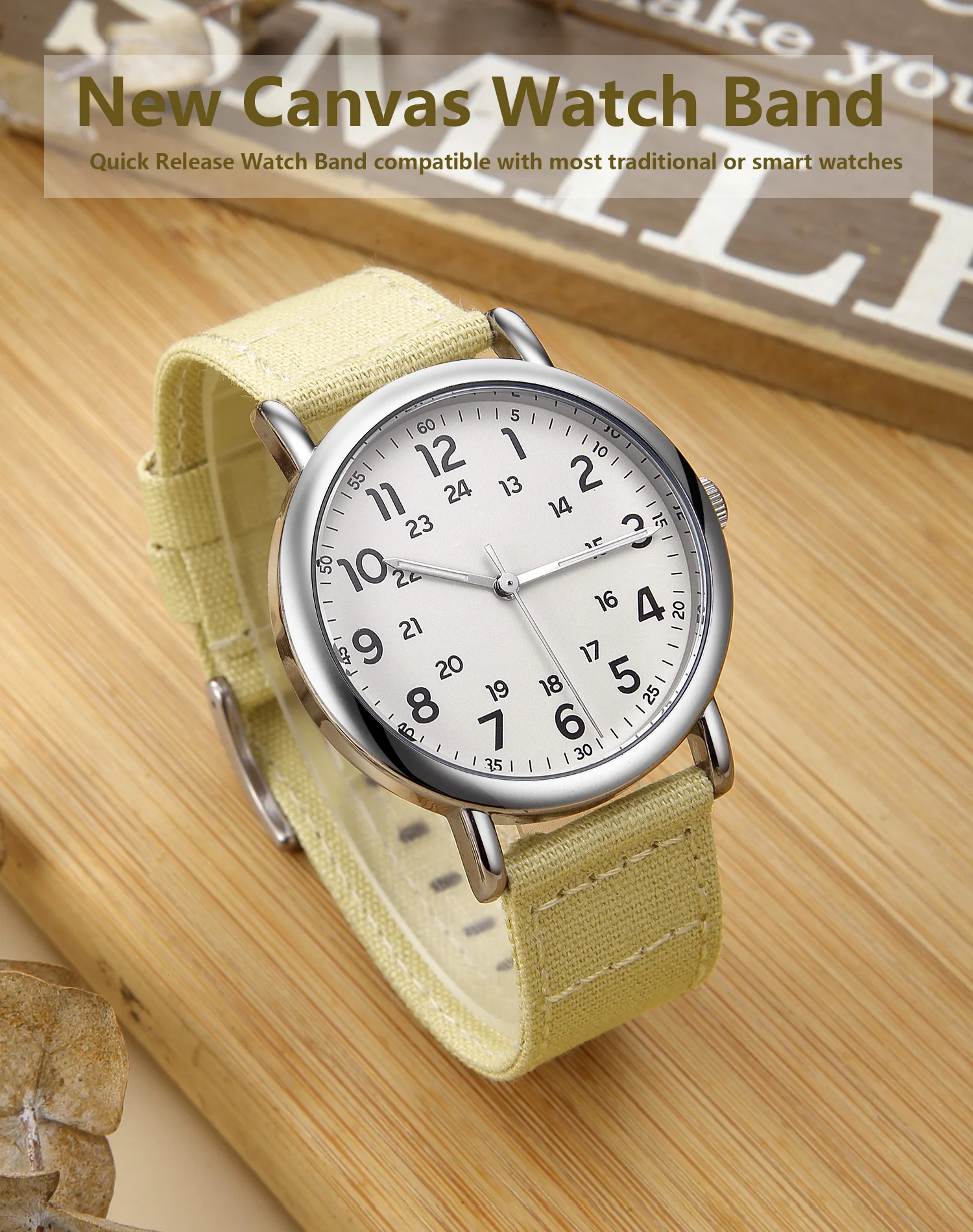 Canvas Quick Release Watch Band for 20mm 22mm Watches 5 Canvas Quick Release Watch Band for 20mm 22mm Watches - Image 5