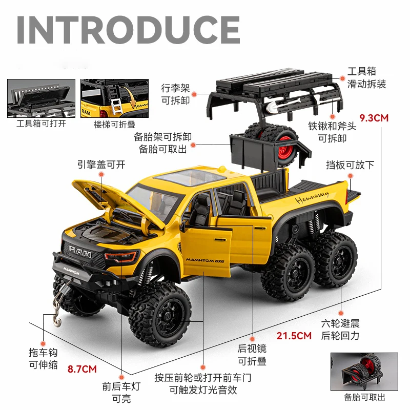 Mammoth RAM 1000 TRX 1:24 Scale Model Car 3 Mammoth RAM 1000 TRX 1:24 Scale Model Car - Image 3