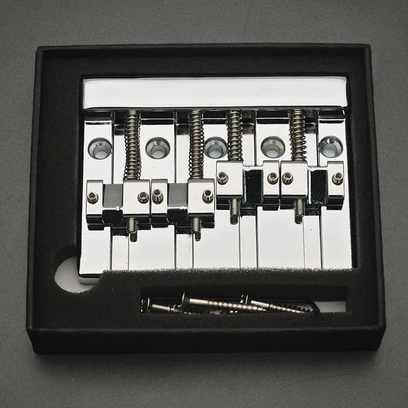 Vintage 4-String Bass Bridge in Shiny Gold 7 Vintage 4-String Bass Bridge in Shiny Gold - Image 7