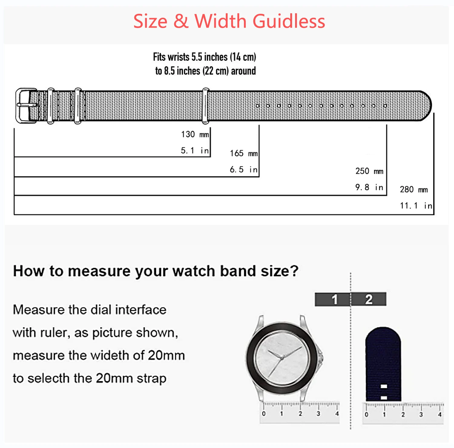 Nylon Watch Band 20mm 22mm for Men 7 Nylon Watch Band 20mm 22mm for Men - Image 7
