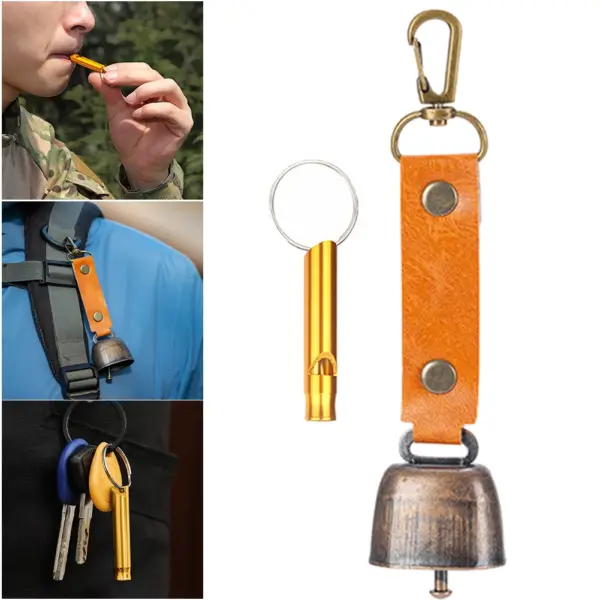 Loud Bear Bell with Emergency Whistle Set - Image 2