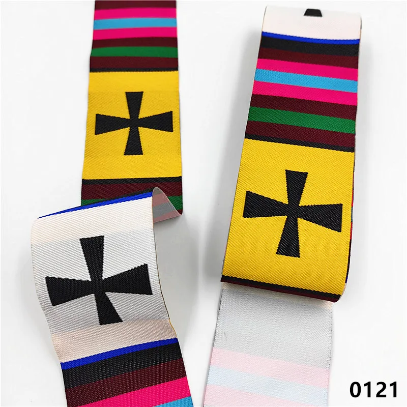 Vibrant 5cm Jacquard Ribbons - 7 Meters 49 Vibrant 5cm Jacquard Ribbons - 7 Meters - Image 49