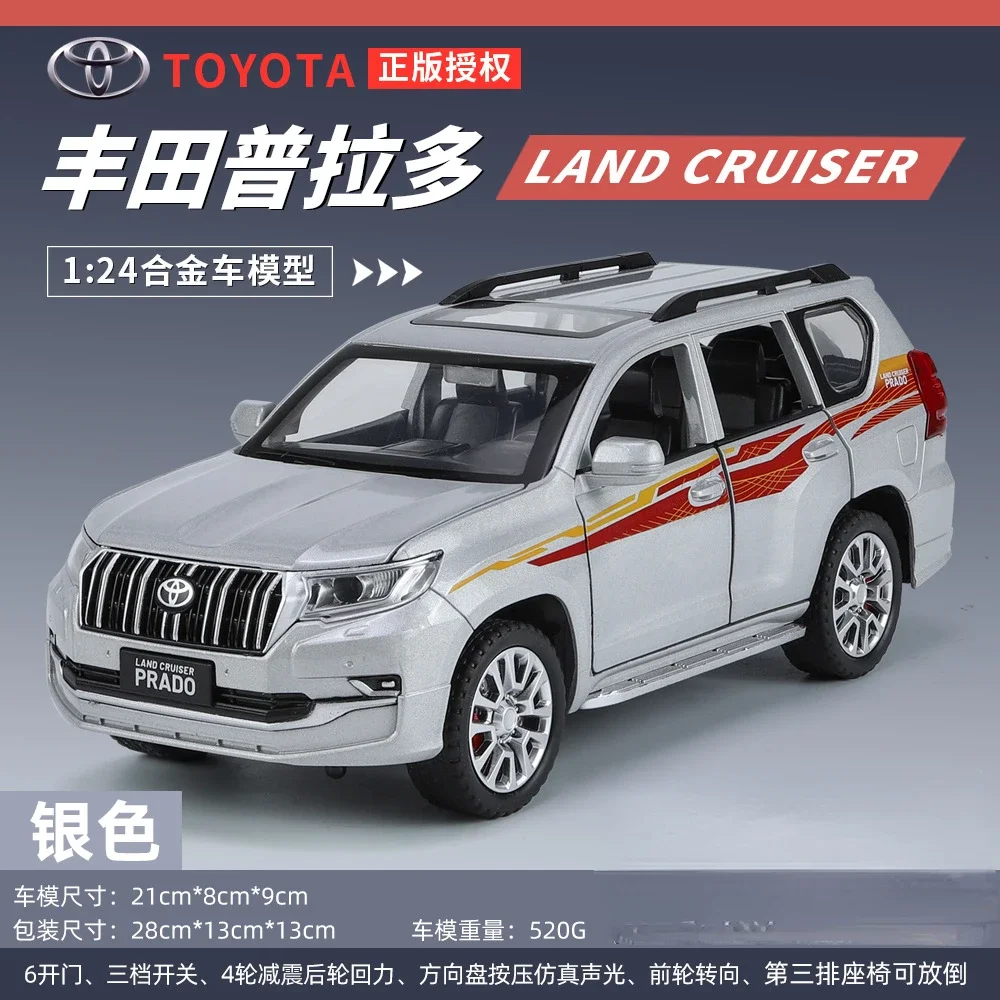 1:24 Scale White Toyota Prado Diecast Model Car 6 1:24 Scale White Toyota Prado Diecast Model Car - Image 6