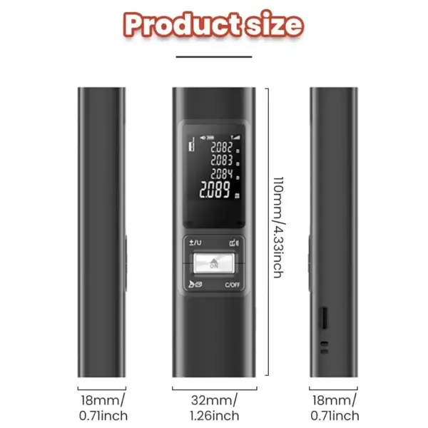 Digital Laser Rangefinder with Angle Measuring Tool - Image 3
