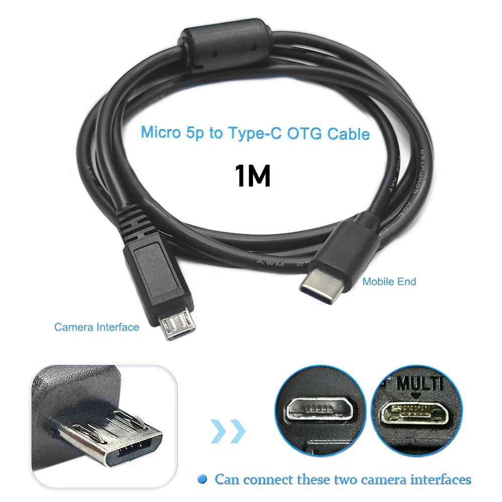 USB/OTG Data Cable for Canon Cameras 1m 5 USB/OTG Data Cable for Canon Cameras 1m - Image 5