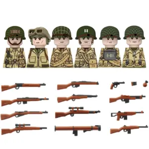 WWII 101st Airborne Soldiers Building Block Set