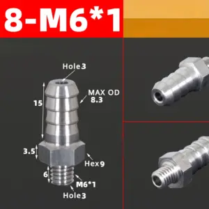 M3 to M16 Metric Hose Barb Fittings 55 S3a192493f2bb406085b17206e33afb646