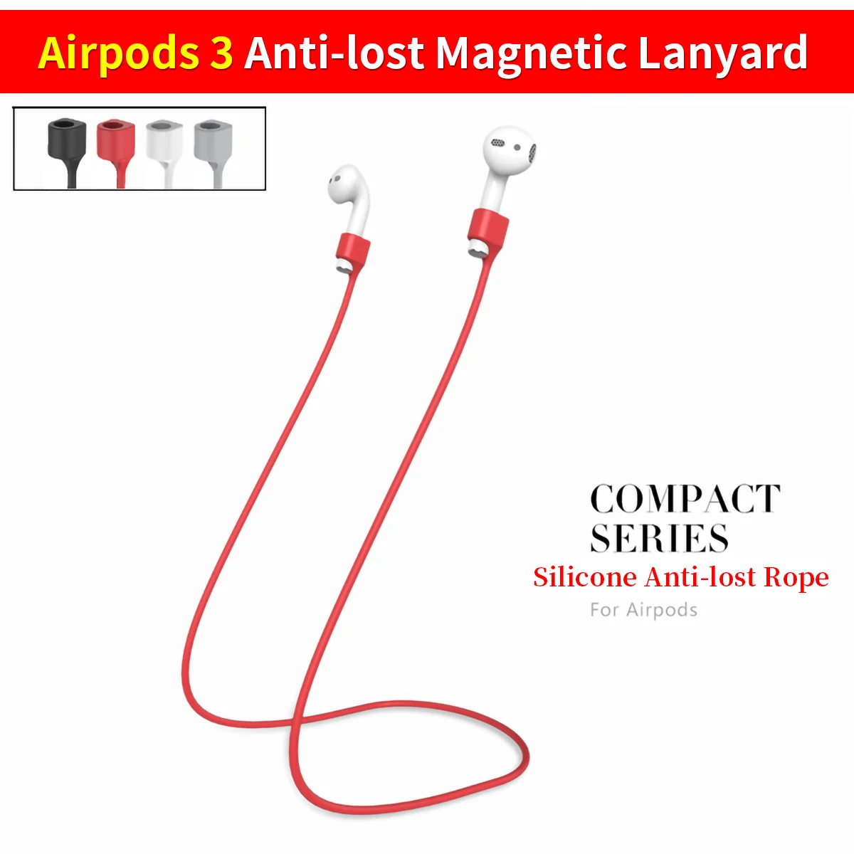 Silicone Anti-Lost Lanyard for Earbuds 3 Silicone Anti-Lost Lanyard for Earbuds - Image 3