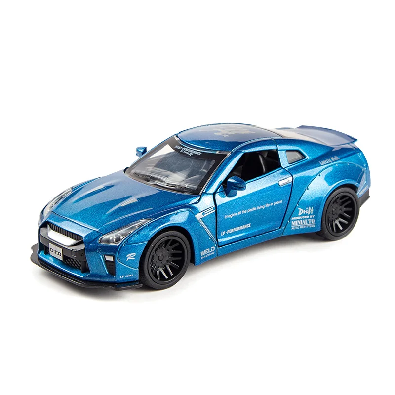 1:32 Nissan GT-R R35 Metallic Blue Diecast Model 6 1:32 Nissan GT-R R35 Metallic Blue Diecast Model - Image 6