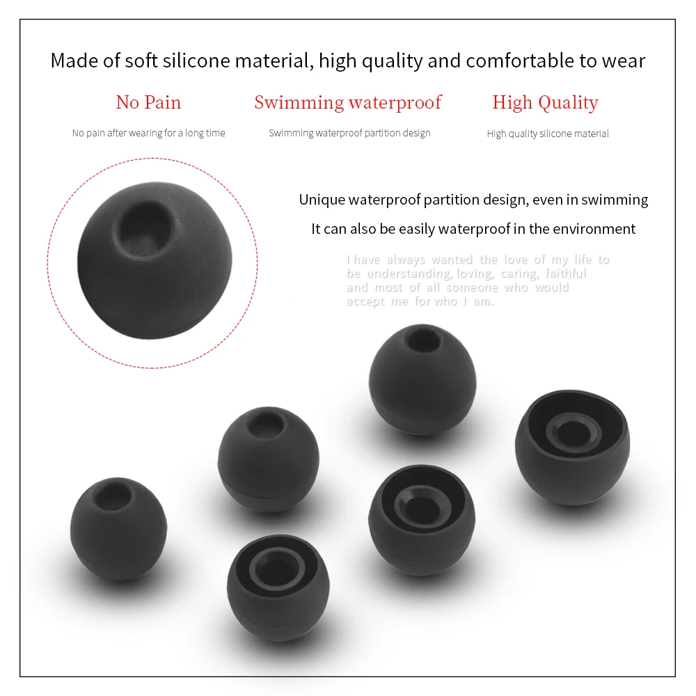 Silicone Waterproof Ear Tips for Sony Earbuds 2 Silicone Waterproof Ear Tips for Sony Earbuds - Image 2
