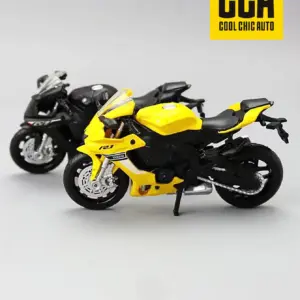 1:18 Scale Matte Black Alloy Motorbike Model 9 S3b52a1ab8b5f4c9e9969c9c62670a11aa