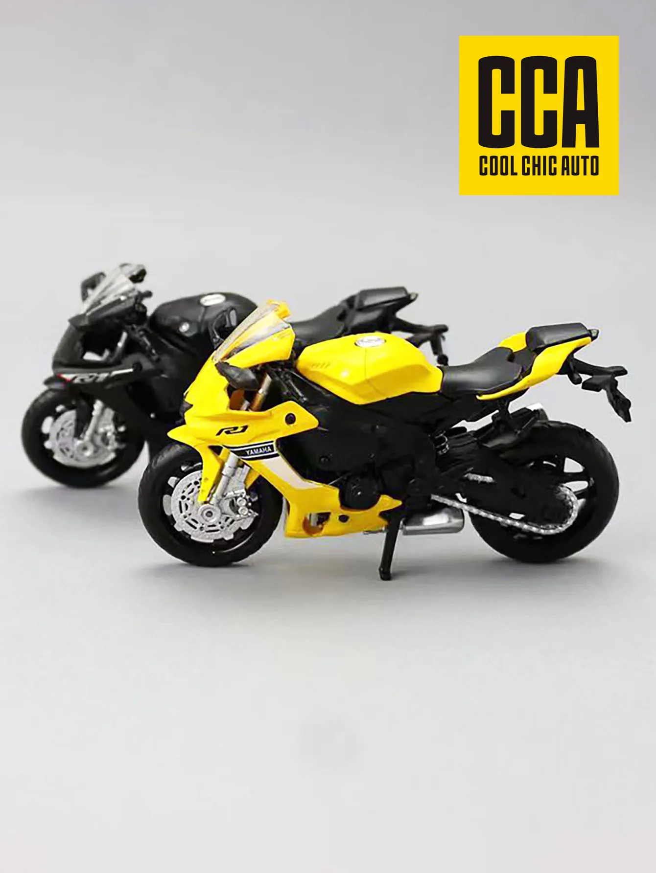 1:18 Scale Matte Black Alloy Motorbike Model 4 1:18 Scale Matte Black Alloy Motorbike Model - Image 4