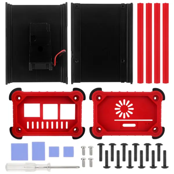 Raspberry Pi 4 Aluminum Case with Fan and Heatsinks - Image 7