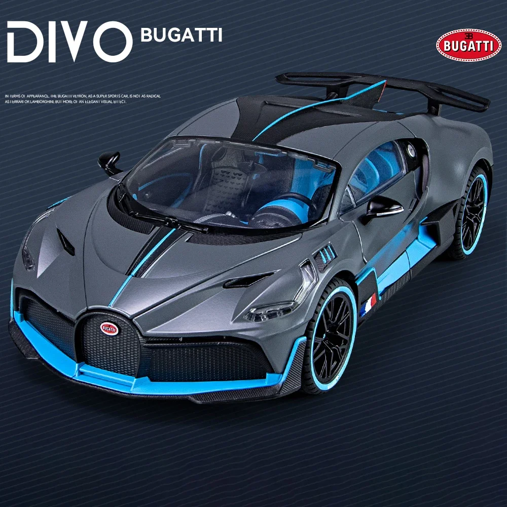 1:18 Bugatti Divo Diecast Model Black Blue 4 1:18 Bugatti Divo Diecast Model Black Blue - Image 4
