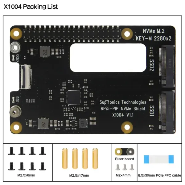 Dual M.2 NVMe SSD Adapter Board for Raspberry Pi 5 - Image 2