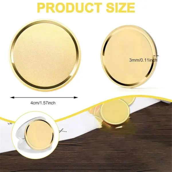 10 Pack Brass Frosted Challenge Coins with Box - Image 3