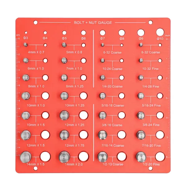 28-Piece Nut and Bolt Thread Checker Set - Image 2