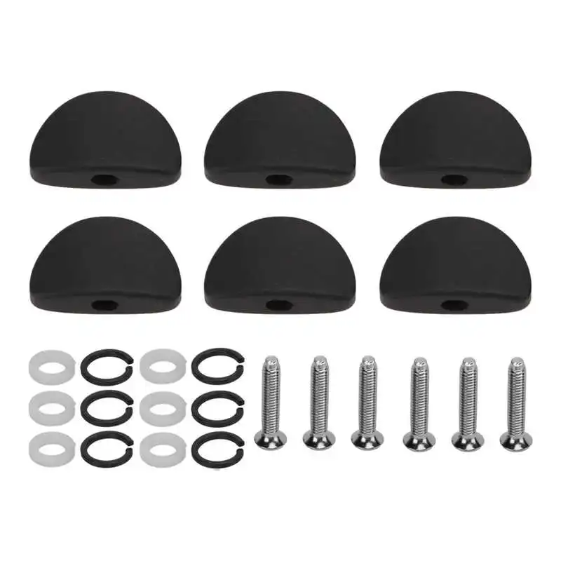 Ebony Guitar Tuning Peg Button Set of 6 8 Ebony Guitar Tuning Peg Button Set of 6 - Image 8