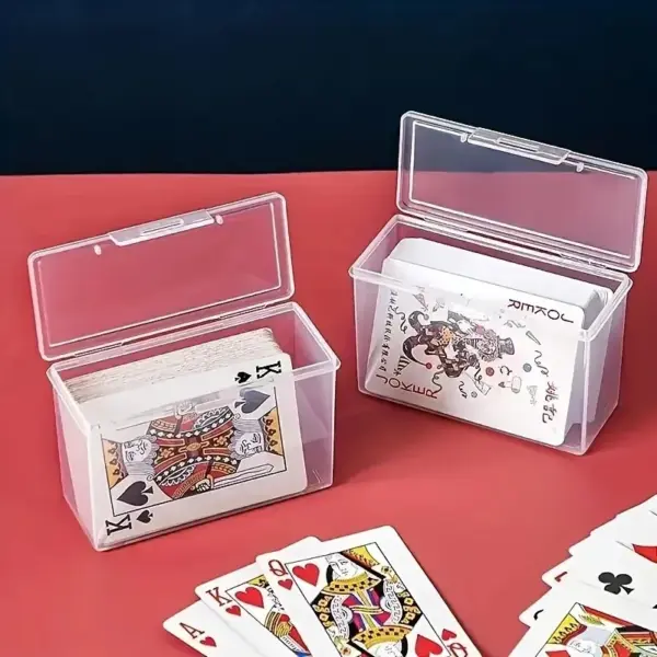 Clear Plastic Playing Card Box Set of 1 or 3 - Image 11
