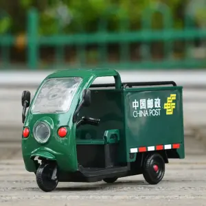1/24 Diecast Green City Post Tricycle Model 10 S3f812dce0cd34d04985c24b88ff77dd89